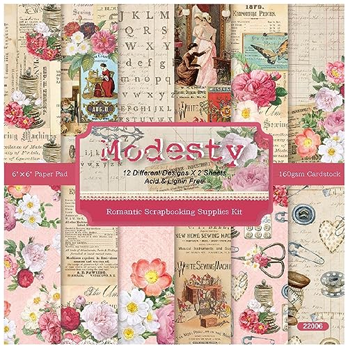 WWBPOIUY Scrapbooking-Papier, Scrapbooking-Zubehör, 6 x 6 Zoll großer Papierblock for Valentinstag, 48 Blatt Karton mit rot-weißem Blumendruck, 12 Designs, einseitig gemustertes Papier-08 WWBPOIUY Scrapbooking-Papier, Scrapbooking-Zubehör, 6 x 6 Zoll großer Papierblock for Valentinstag, 48 Blatt Karton mit rot-weißem Blumendruck, 12 Designs, einseitig gemustertes Papier-08 von WWBPOIUY