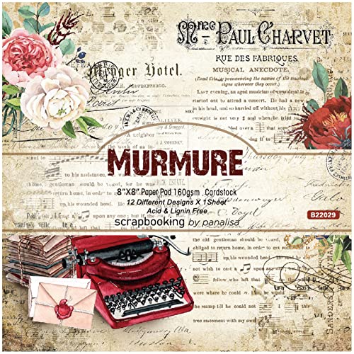 WWBPOIUY Scrapbooking-Papier, Scrapbooking-Zubehör, 8 x 8 Zoll, 36 Blatt Kartonpapier mit Vintage-Blumenmotiv, einseitig bedruckter Fotoalbum-Hintergrund, Bastelbedarf for Origami-Papier WWBPOIUY Scrapbooking-Papier, Scrapbooking-Zubehör, 8 x 8 Zoll, 36 Blatt Kartonpapier mit Vintage-Blumenmotiv, einseitig bedruckter Fotoalbum-Hintergrund, Bastelbedarf for Origami-Papier von WWBPOIUY