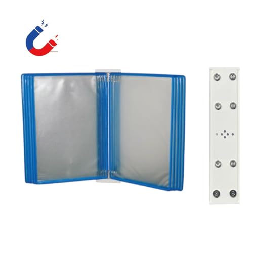 a4 wandmontierter dokumentenhalter, Wandmontierter Aktenhalter, Klapp-Aktenhalter, wandmontiertes magnetisches Display(Blue) von WWBPOIUY