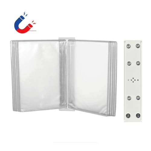 a4 wandmontierter dokumentenhalter, Wandmontierter Aktenhalter, Klapp-Aktenhalter, wandmontiertes magnetisches Display(Gray) von WWBPOIUY
