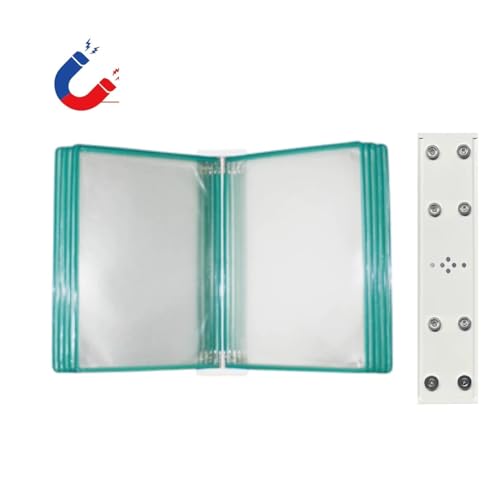 a4 wandmontierter dokumentenhalter, Wandmontierter Aktenhalter, Klapp-Aktenhalter, wandmontiertes magnetisches Display(Green) von WWBPOIUY