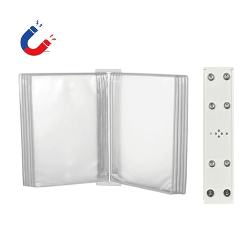 a4 wandmontierter dokumentenhalter, Wandmontierter Aktenhalter, Klapp-Aktenhalter, wandmontiertes magnetisches Display(White) von WWBPOIUY