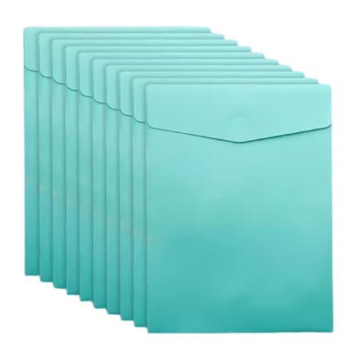 kunststoffhüllen-mappe,a4-mappe, 10er-Pack wasserdichte vertikale Kunststoffhüllen im A4-Format – Dokumentenaufbewahrungsmappen for Schule, Büro, Heimprojekte(Green) von WWBPOIUY