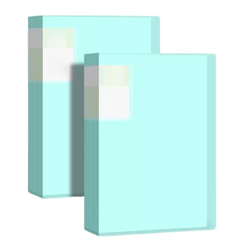 kunststoffhüllen-mappe,a4-mappe, 2 Stück Präsentationsordner, 60 Fächer, A4-Dokumentenordner, Präsentations-Projektordner for Bücher(Green) von WWBPOIUY