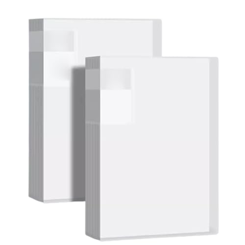 kunststoffhüllen-mappe,a4-mappe, 2 Stück Präsentationsordner, 60 Fächer, A4-Dokumentenordner, Präsentations-Projektordner for Bücher(White) von WWBPOIUY
