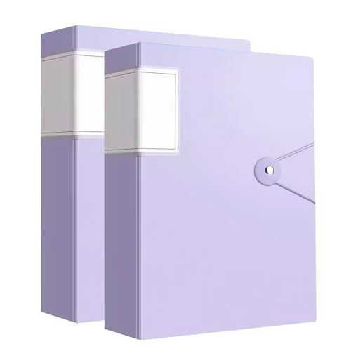 kunststoffhüllen-mappe,a4-mappe, A4 2 Stück Präsentationsbuch mit transparenten Hüllen, Präsentationsmappe mit transparenten Hüllen, Portfolio-Aktenordner(Purple,40 pages) von WWBPOIUY