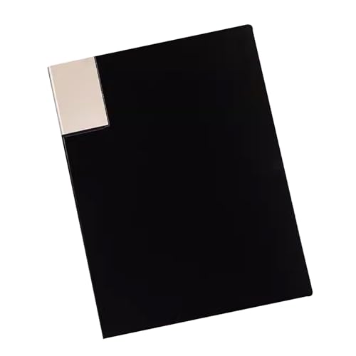 kunststoffhüllen-mappe,a4-mappe, Ordner, Sichtbuch-Präsentationsprojektordner mit 60 Taschen, Dokumentenordner for Präsentationen, Schulbüro-Ablagedokument(Black) von WWBPOIUY
