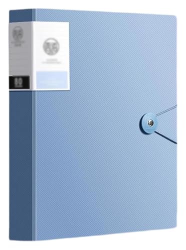 kunststoffhüllen-mappe,a4-mappe, Sichtbuch im A4-Format, Aktenordner mit Taschen, Präsentationsordner, Dokumentenprojektordner for Einzelpersonen(Blue) von WWBPOIUY
