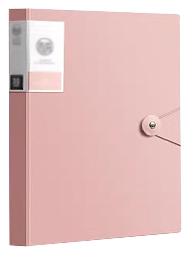 kunststoffhüllen-mappe,a4-mappe, Sichtbuch im A4-Format, Aktenordner mit Taschen, Präsentationsordner, Dokumentenprojektordner for Einzelpersonen(Pink) von WWBPOIUY