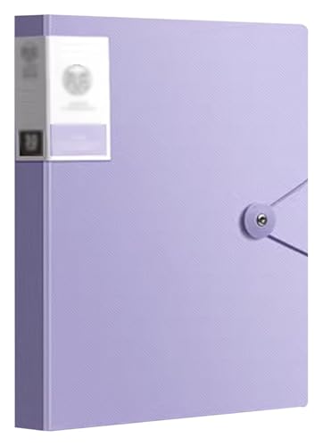 kunststoffhüllen-mappe,a4-mappe, Sichtbuch im A4-Format, Aktenordner mit Taschen, Präsentationsordner, Dokumentenprojektordner for Einzelpersonen(Purple) von WWBPOIUY