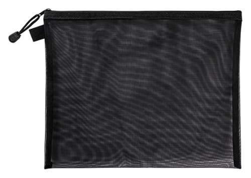 ordner,ordner,kunststoffhüllen,a4 ordner, 5 stücke A4/A5/A6 Mesh Mäppchen Dokument Tasche Wasserdichte Zip Datei Ordner Schule Büro Liefert Kosmetik make-up Taschen(Black,A6(19X11cm)) von WWBPOIUY