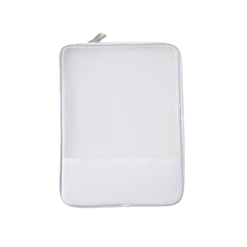 ordner,ordner,kunststoffhüllen,a4 ordner, Große Taschenordner, durchscheinende Buchaufbewahrung, Dokumentenbox(White) von WWBPOIUY