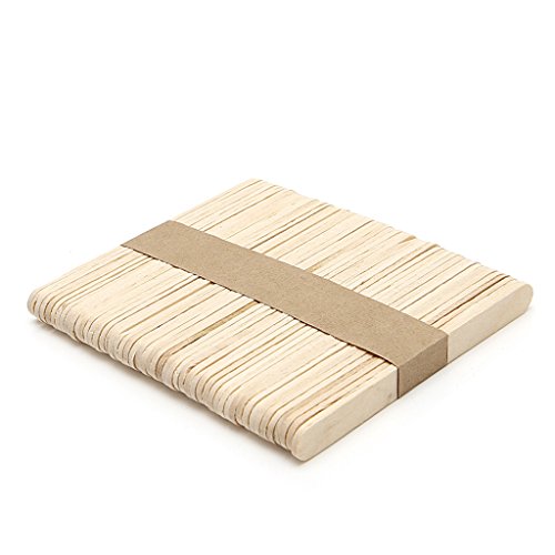 50 Stück Eisstäbchen aus Holz, für Kinder, Handkunst, Kuchenherstellung, Kinder, Geschenk, Eisstäbchen, Lebensmittelqualität von WWHJR