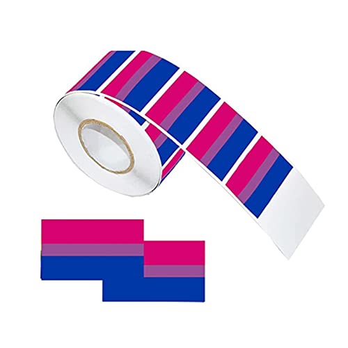 Aufkleber, 500 Stück, selbstklebend, spurlos, quadratisch, schwul, Regenbogen-Aufkleber, dekorative Aufkleber für Taschen, Gay-Aufkleber, Rolle, Regenbogen-Quadratischer Klebstoff von WWHJR