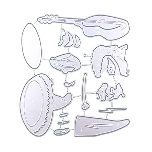 Metall-Stanzschablone mit Cartoon-Pfeffer-Figur, Spielgitarre, Schablone, Scrapbooking, Prägeschablone, Papieralbum, Vorlage, Metall-Stanzformen für Kartenherstellung Metall-Stanzschablone mit Cartoon-Pfeffer-Figur, Spielgitarre, Schablone, Scrapbooking, Prägeschablone, Papieralbum, Vorlage, Metall-Stanzformen für Kartenherstellung von WWHJR