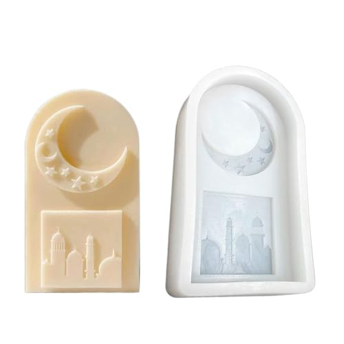 Silikonform mit Mondschlössern, für Fondant, Schokolade, duftende Tischdekoration, Epoxidharz, Antihaftbeschichtung, Mondschlösser, Silikonherstellung Silikonform mit Mondschlössern, für Fondant, Schokolade, duftende Tischdekoration, Epoxidharz, Antihaftbeschichtung, Mondschlösser, Silikonherstellung von WWHJR