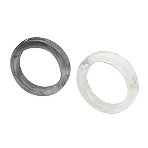 WWHJR 2 x Acrylharz-Farbe, Mode-Accessoire, Schmuckfächer, Ornamente, einfacher Harzring von WWHJR