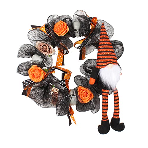 WWHJR Einzigartiges Design, Halloween-Blume, gesichtslos, alter Mann, Dekoration, Türhänger für Hausdekoration, Haustür-Blumen WWHJR Einzigartiges Design, Halloween-Blume, gesichtslos, alter Mann, Dekoration, Türhänger für Hausdekoration, Haustür-Blumen von WWHJR