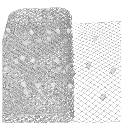 WWHJR Fascinator mit Netzgürtel, 101,6 cm, Kopfbedeckung für Fascinatoren, Hut, elegantes Netzgewebe, Stoffband, Diamant-Mesh WWHJR Fascinator mit Netzgürtel, 101,6 cm, Kopfbedeckung für Fascinatoren, Hut, elegantes Netzgewebe, Stoffband, Diamant-Mesh von WWHJR