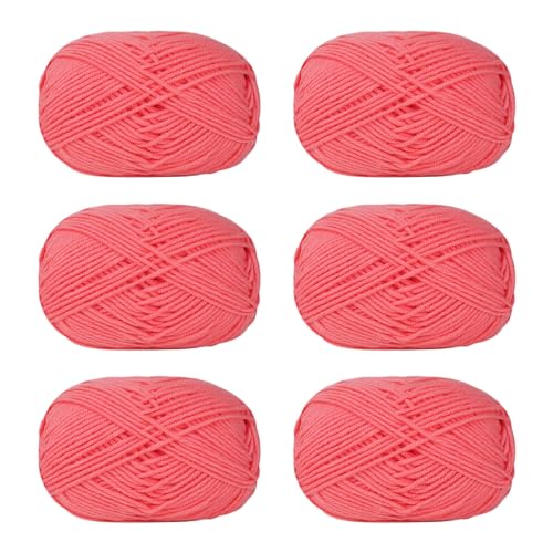 WWHJR Häkelgarn, weiches Acrylgarn, 50 g/Rolle, Strickgarn für Handstricken, Weben, Taschen, Mützen, Kleidung, Handwerk, Milch, Baumwolle, mittelfeines Garn, Milch-Baumwolle, mittelfeines Garn, 6 WWHJR Häkelgarn, weiches Acrylgarn, 50 g/Rolle, Strickgarn für Handstricken, Weben, Taschen, Mützen, Kleidung, Handwerk, Milch, Baumwolle, mittelfeines Garn, Milch-Baumwolle, mittelfeines Garn, 6 von WWHJR