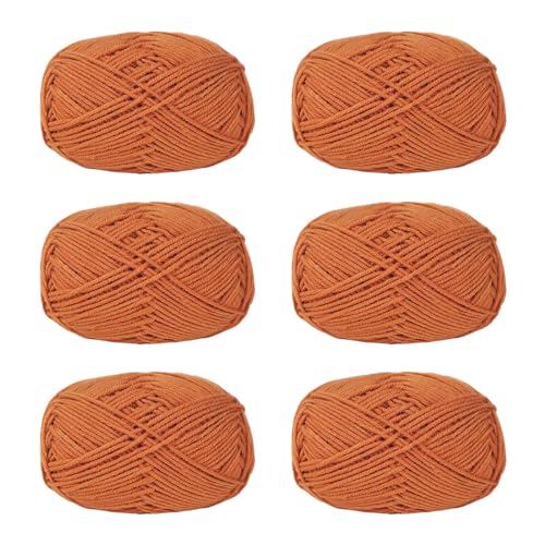 WWHJR Häkelgarn, weiches Acrylgarn, 50 g/Rolle, Strickgarn für Handstricken, Weben, Taschen, Mützen, Kleidung, Handwerk, Milch, Baumwolle, mittelfeines Garn, Milch-Baumwolle, mittelfeines Garn, 6 WWHJR Häkelgarn, weiches Acrylgarn, 50 g/Rolle, Strickgarn für Handstricken, Weben, Taschen, Mützen, Kleidung, Handwerk, Milch, Baumwolle, mittelfeines Garn, Milch-Baumwolle, mittelfeines Garn, 6 von WWHJR