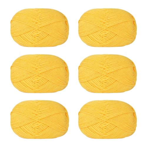 WWHJR Häkelgarn, weiches Acrylgarn, 50 g/Rolle, Strickgarn für Handstricken, Weben, Taschen, Mützen, Kleidung, Handwerk, Milch, Baumwolle, mittelfeines Garn, Milch-Baumwolle, mittelfeines Garn, 6 WWHJR Häkelgarn, weiches Acrylgarn, 50 g/Rolle, Strickgarn für Handstricken, Weben, Taschen, Mützen, Kleidung, Handwerk, Milch, Baumwolle, mittelfeines Garn, Milch-Baumwolle, mittelfeines Garn, 6 von WWHJR
