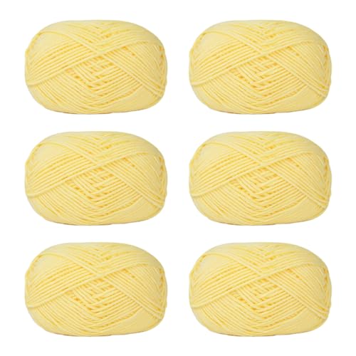 WWHJR Häkelgarn, weiches Acrylgarn, 50 g/Rolle, Strickgarn für Handstricken, Weben, Taschen, Mützen, Kleidung, Handwerk, Milch, Baumwolle, mittelfeines Garn, Milch-Baumwolle, mittelfeines Garn, 6 WWHJR Häkelgarn, weiches Acrylgarn, 50 g/Rolle, Strickgarn für Handstricken, Weben, Taschen, Mützen, Kleidung, Handwerk, Milch, Baumwolle, mittelfeines Garn, Milch-Baumwolle, mittelfeines Garn, 6 von WWHJR