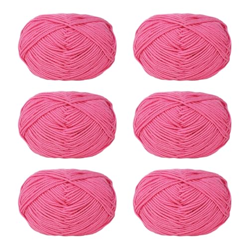 WWHJR Häkelgarn, weiches Acrylgarn, 50 g/Rolle, Strickgarn für Handstricken, Weben, Taschen, Mützen, Kleidung, Handwerk, Milch, Baumwolle, mittelfeines Garn, Milch-Baumwolle, mittelfeines Garn, 6 WWHJR Häkelgarn, weiches Acrylgarn, 50 g/Rolle, Strickgarn für Handstricken, Weben, Taschen, Mützen, Kleidung, Handwerk, Milch, Baumwolle, mittelfeines Garn, Milch-Baumwolle, mittelfeines Garn, 6 von WWHJR