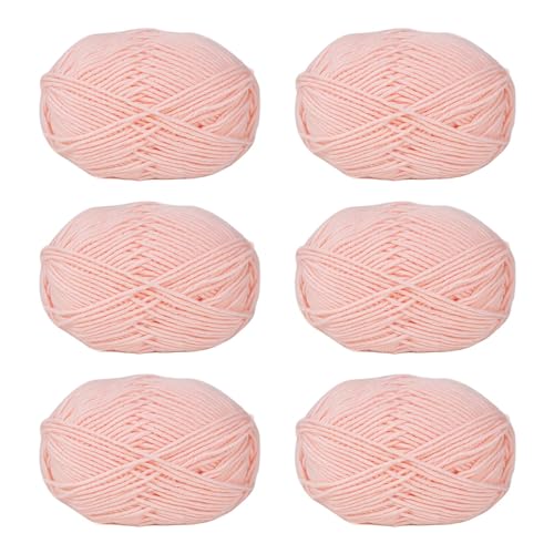 WWHJR Häkelgarn, weiches Acrylgarn, 50 g/Rolle, Strickgarn für Handstricken, Weben, Taschen, Mützen, Kleidung, Handwerk, Milch, Baumwolle, mittelfeines Garn, Milch-Baumwolle, mittelfeines Garn, 6 WWHJR Häkelgarn, weiches Acrylgarn, 50 g/Rolle, Strickgarn für Handstricken, Weben, Taschen, Mützen, Kleidung, Handwerk, Milch, Baumwolle, mittelfeines Garn, Milch-Baumwolle, mittelfeines Garn, 6 von WWHJR