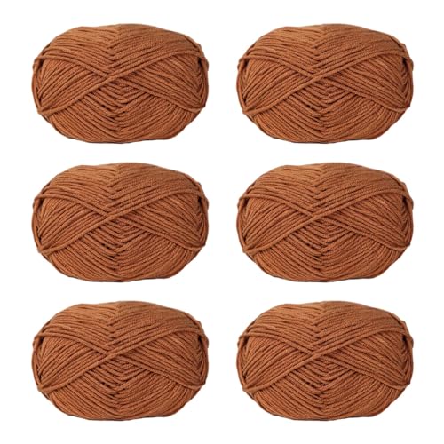 WWHJR Häkelgarn, weiches Acrylgarn, 50 g/Rolle, Strickgarn für Handstricken, Weben, Taschen, Mützen, Kleidung, Handwerk, Milch, Baumwolle, mittelfeines Garn, Milch-Baumwolle, mittelfeines Garn, 6 WWHJR Häkelgarn, weiches Acrylgarn, 50 g/Rolle, Strickgarn für Handstricken, Weben, Taschen, Mützen, Kleidung, Handwerk, Milch, Baumwolle, mittelfeines Garn, Milch-Baumwolle, mittelfeines Garn, 6 von WWHJR