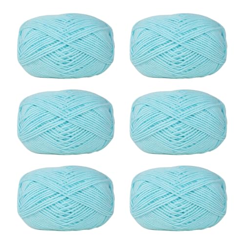 WWHJR Häkelgarn, weiches Acrylgarn, 50 g/Rolle, Strickgarn für Handstricken, Weben, Taschen, Mützen, Kleidung, Handwerk, Milch, Baumwolle, mittelfeines Garn, Milch-Baumwolle, mittelfeines Garn, 6 WWHJR Häkelgarn, weiches Acrylgarn, 50 g/Rolle, Strickgarn für Handstricken, Weben, Taschen, Mützen, Kleidung, Handwerk, Milch, Baumwolle, mittelfeines Garn, Milch-Baumwolle, mittelfeines Garn, 6 von WWHJR