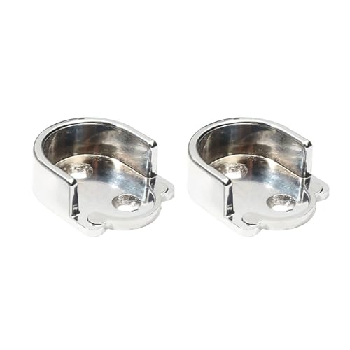WWHJR Set mit 2 Schrankstangenhalterungen, Möbelbeschläge, Schrankstangenend-Basisstangenhalter für Kleidung, Kleiderschrank, Flansch, Kleiderschrankflansch von WWHJR