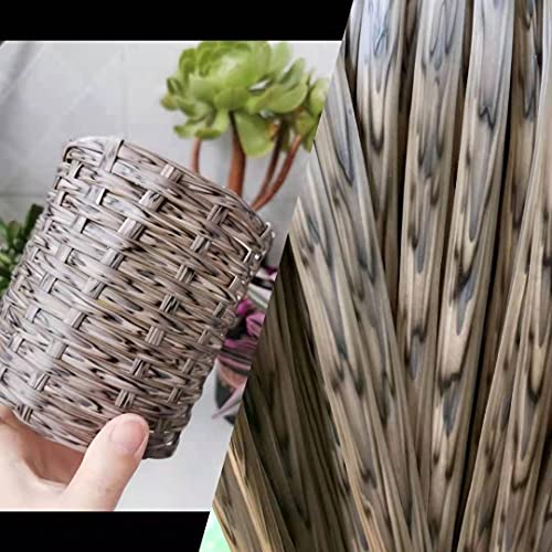 500g(65m) Synthetische Rattan Weben Material, Flaches PE-Rattan Kaffee Farbverlauf Flache Kunststoff Rattan Für Stricken Reparatur Stuhl Tisch Haushalt aufbewahrungsbox Möbel DIY Kunst & Handwerk von uyeoco