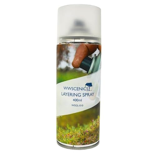 WWScenics | Sprühkleber für Statische Grasfasern 400ml Sprühdose | Modellbahn Modellbau Geländebau Landschaftsbau von WWS War World Scenics
