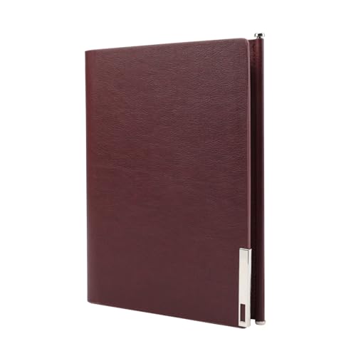 WWW A5 Leder Notizbuch Binder - Leder Nachfüllbar Notizbuch 6 Ringbuch, Ringbuch Planer Echtleder Innentaschen für Reisen Arbeit Business und Organizer Weinrot von WWW