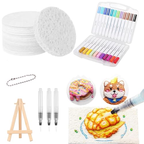 WWWSENSEN 3d Magic Foam Texture Painting Kit,Magic Texture Painting Kit,Diy Bubble Drawing Pens Art Supplies,Puffy Popcorn Magics Foam Textures PaintingKit,For Paintings,Art,Craft Supplies (B) von WWWSENSEN