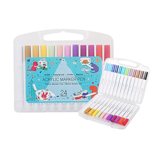 WWWSENSEN Mehrzweck-Acryl-Stifte, Mehrzweck-Acryl-Stifte wasserdicht Farbe Stifte Marker, für Holz, Leinwand, Stein, Rock Malerei, Glas, Keramik-Oberflächen (24 Colors) von WWWSENSEN