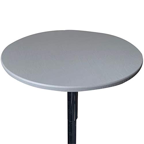WWYL Runde Tischtuch Maschinenwaschbare wasserdichte rutschfeste Tischdecke Tischdecken Für Küchen-Tischplatten (Grau,60 cm) von WWYL