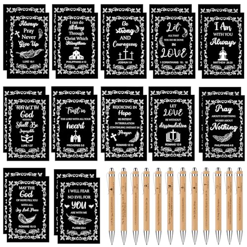 24 Sets christliches Geschenk, Bulk-Notizbücher und Kugelschreiber, christliches Tagebuch, Schriftstifte, religiöses Geschenk, inspirierende Schrift, Geschenke für Frauen, Männer, Kirche, Kollegen 24 Sets christliches Geschenk, Bulk-Notizbücher und Kugelschreiber, christliches Tagebuch, Schriftstifte, religiöses Geschenk, inspirierende Schrift, Geschenke für Frauen, Männer, Kirche, Kollegen von WWmily