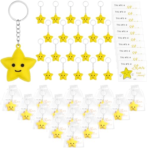 WWmily 40 Stück Stern-Mitarbeiter-Wertschätzungsgeschenke, niedliche inspirierende Karten und gelber Stern, Schlüsselanhänger, lustiges Dankeschön, Geschenk für Mitarbeiter, Lehrer, Studenten WWmily 40 Stück Stern-Mitarbeiter-Wertschätzungsgeschenke, niedliche inspirierende Karten und gelber Stern, Schlüsselanhänger, lustiges Dankeschön, Geschenk für Mitarbeiter, Lehrer, Studenten von WWmily