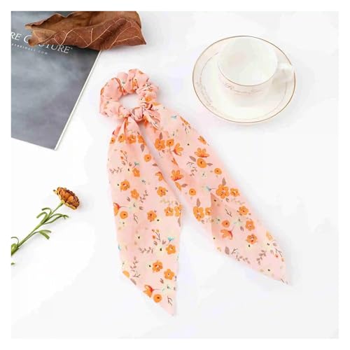 WXBCDS Kopftuch Damen Drucken Chiffon Lange Band Haargummis Frauen Mädchen Pferdeschwanz Schal Elastische Haarbänder Krawatten Haarschmuck(10) von WXBCDS