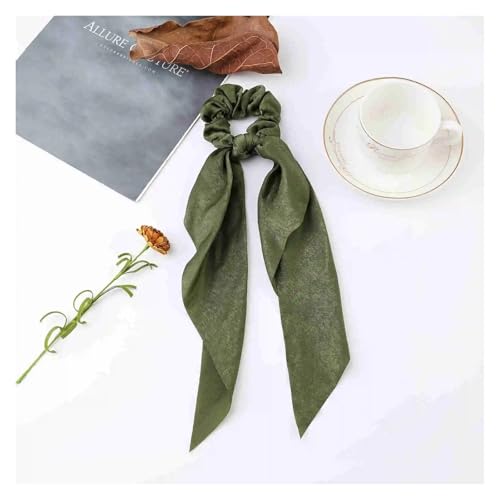 WXBCDS Kopftuch Damen Drucken Chiffon Lange Band Haargummis Frauen Mädchen Pferdeschwanz Schal Elastische Haarbänder Krawatten Haarschmuck(24) von WXBCDS