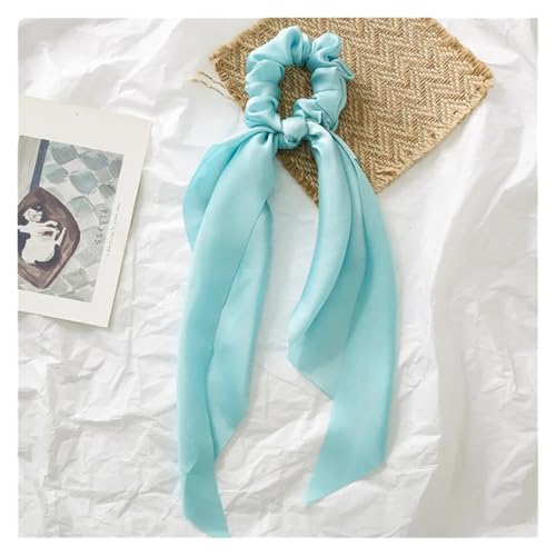 WXBCDS Kopftuch Damen Drucken Chiffon Lange Band Haargummis Frauen Mädchen Pferdeschwanz Schal Elastische Haarbänder Krawatten Haarschmuck(35) von WXBCDS