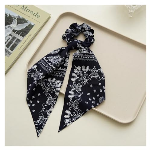 WXBCDS Kopftuch Damen Drucken Chiffon Lange Band Haargummis Frauen Mädchen Pferdeschwanz Schal Elastische Haarbänder Krawatten Haarschmuck(42) von WXBCDS
