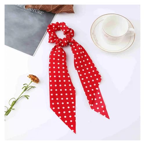 WXBCDS Kopftuch Damen Drucken Chiffon Lange Band Haargummis Frauen Mädchen Pferdeschwanz Schal Elastische Haarbänder Krawatten Haarschmuck(Color-15) von WXBCDS