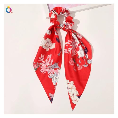 WXBCDS Kopftuch Damen Drucken Chiffon Lange Band Haargummis Frauen Mädchen Pferdeschwanz Schal Elastische Haarbänder Krawatten Haarschmuck(Color-34) von WXBCDS