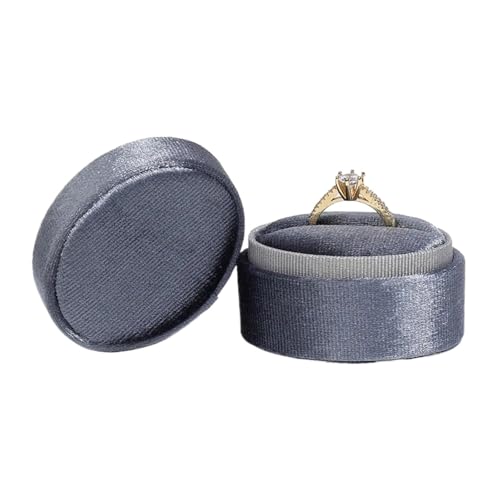 WXBCDS Ringbox Hochzeit Flanell-Schmuckschatulle, Ovale Ringbox, Einfache Und Exquisite Samt-Schmuckschatulle, Doppelring-Box for Hochzeit, Geschenkverpackung, Verpackung(Color-C) von WXBCDS