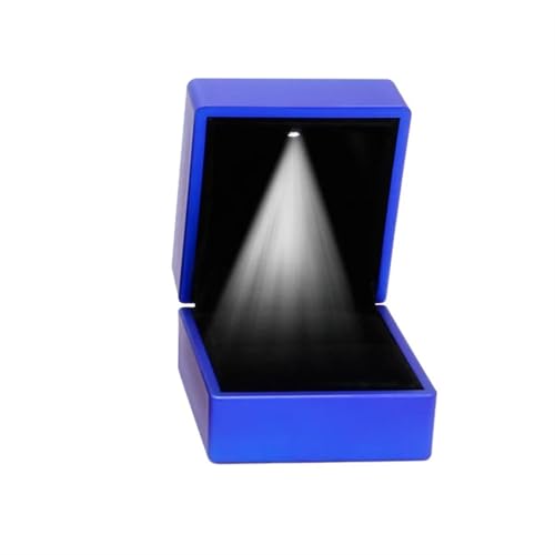 WXBCDS Ringbox Hochzeit Kreative Verlobungsring-Anhänger-Boxen, Ring-Aufbewahrungsbox, Schmuck-Display, Geschenk-Etui, Verpackung, Vitrinen-Boxen(2S9011-BL) von WXBCDS