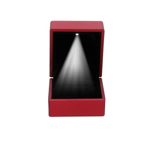 WXBCDS Ringbox Hochzeit Kreative Verlobungsring-Anhänger-Boxen, Ring-Aufbewahrungsbox, Schmuck-Display, Geschenk-Etui, Verpackung, Vitrinen-Boxen(2S9011-R) von WXBCDS