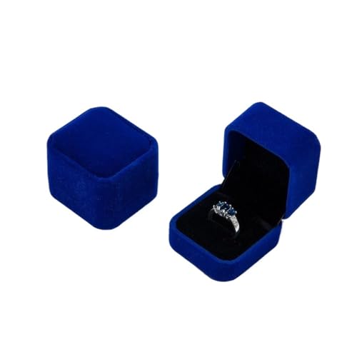 WXBCDS Ringbox Hochzeit Ringbox Aus Samt In Herzform, Ohrringe, Schmuckverpackung, Geschenkbox, Heiratsantrag, Verlobung, Hochzeit, Ringbox, Schmuckthekendisplay(Jujubered) von WXBCDS